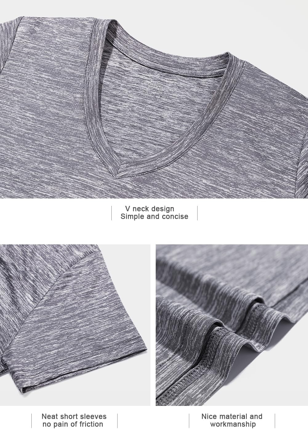 3-4 Pack Women'S Dry Fit Tshirt Short Sleeve Moisture Wicking Athletic Shirts Sport Activewear Tee V Neck Workout Top