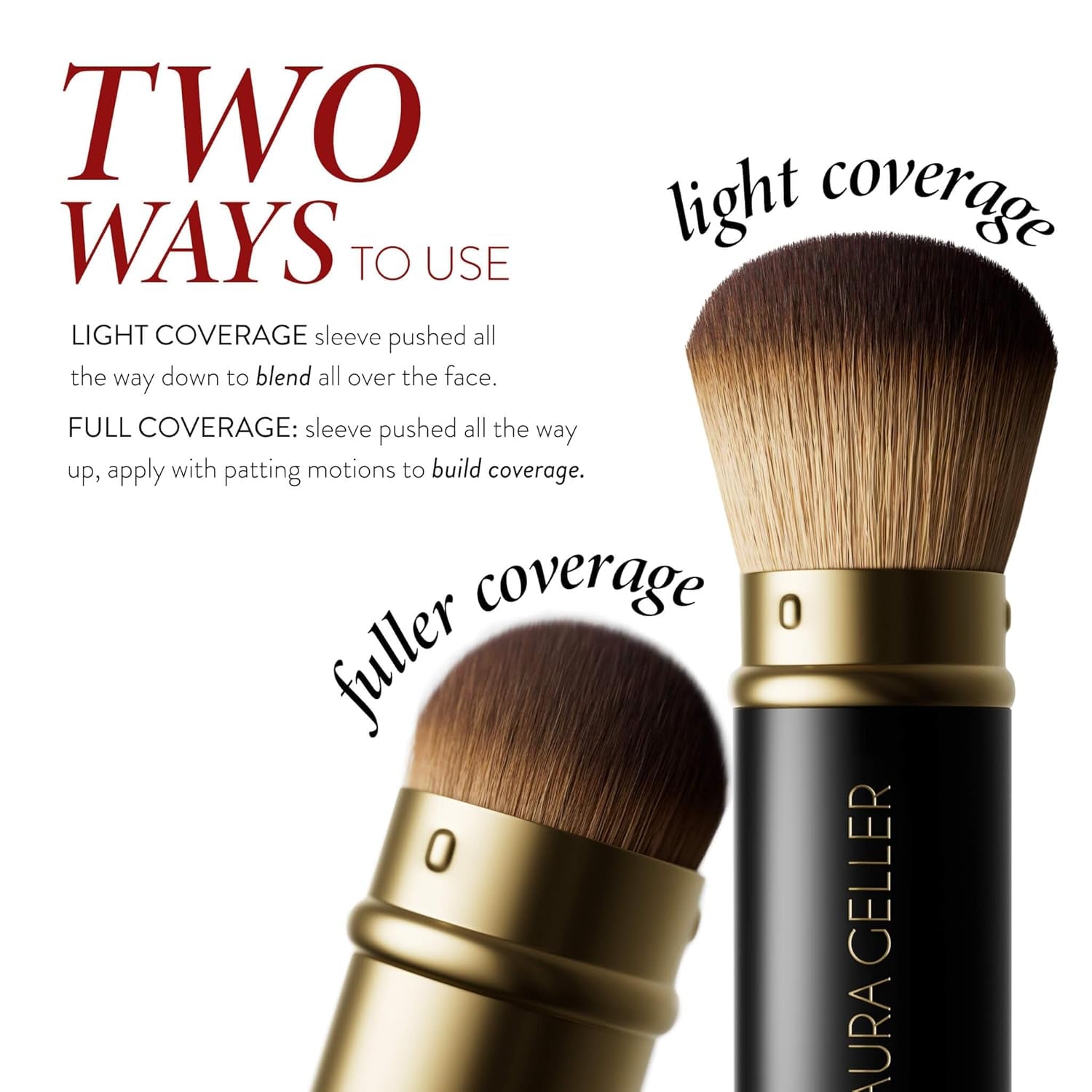 Retractable Airbrush Kabuki Brush for All Face Makeup & Foundation for Liquid, Cream and Powder Face Makeup with Aluminum Handle