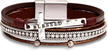 Leather wrap bracelets