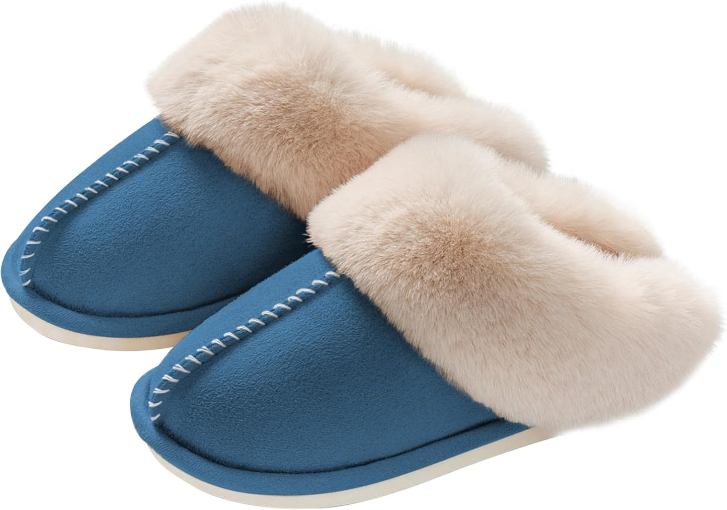 Womens Slippers with Fluffy Fur Soft Memory Foam House Shoes, Christmas Gifts Christmas Slippers for Women Mom Grandma