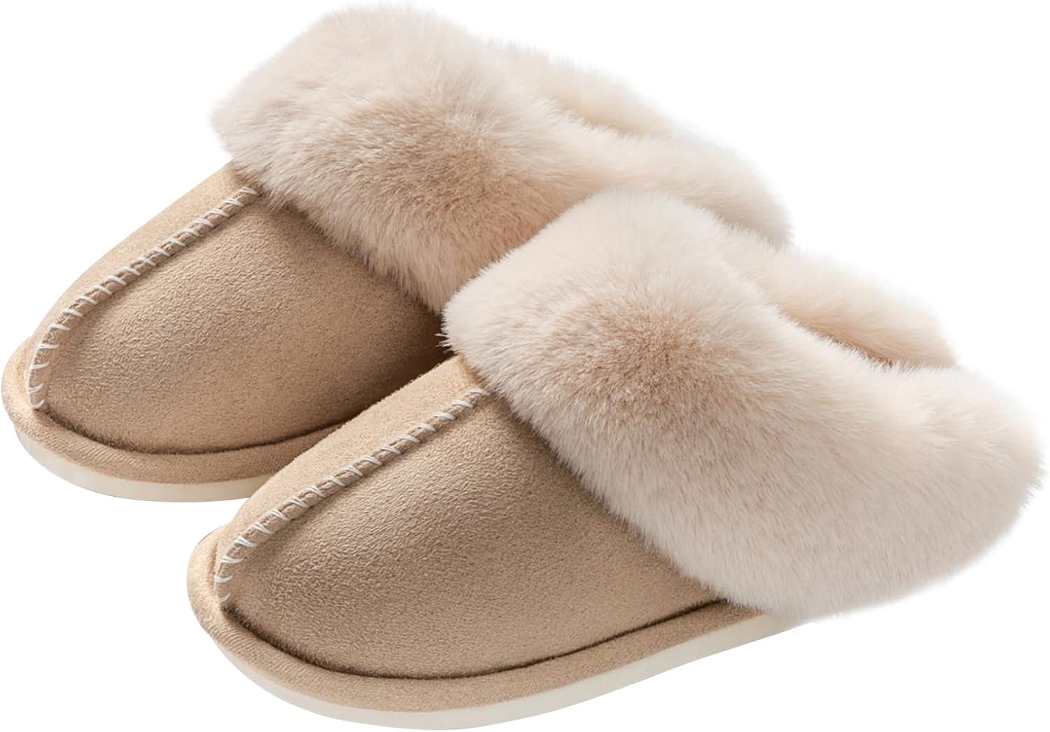 Womens Slippers with Fluffy Fur Soft Memory Foam House Shoes, Christmas Gifts Christmas Slippers for Women Mom Grandma