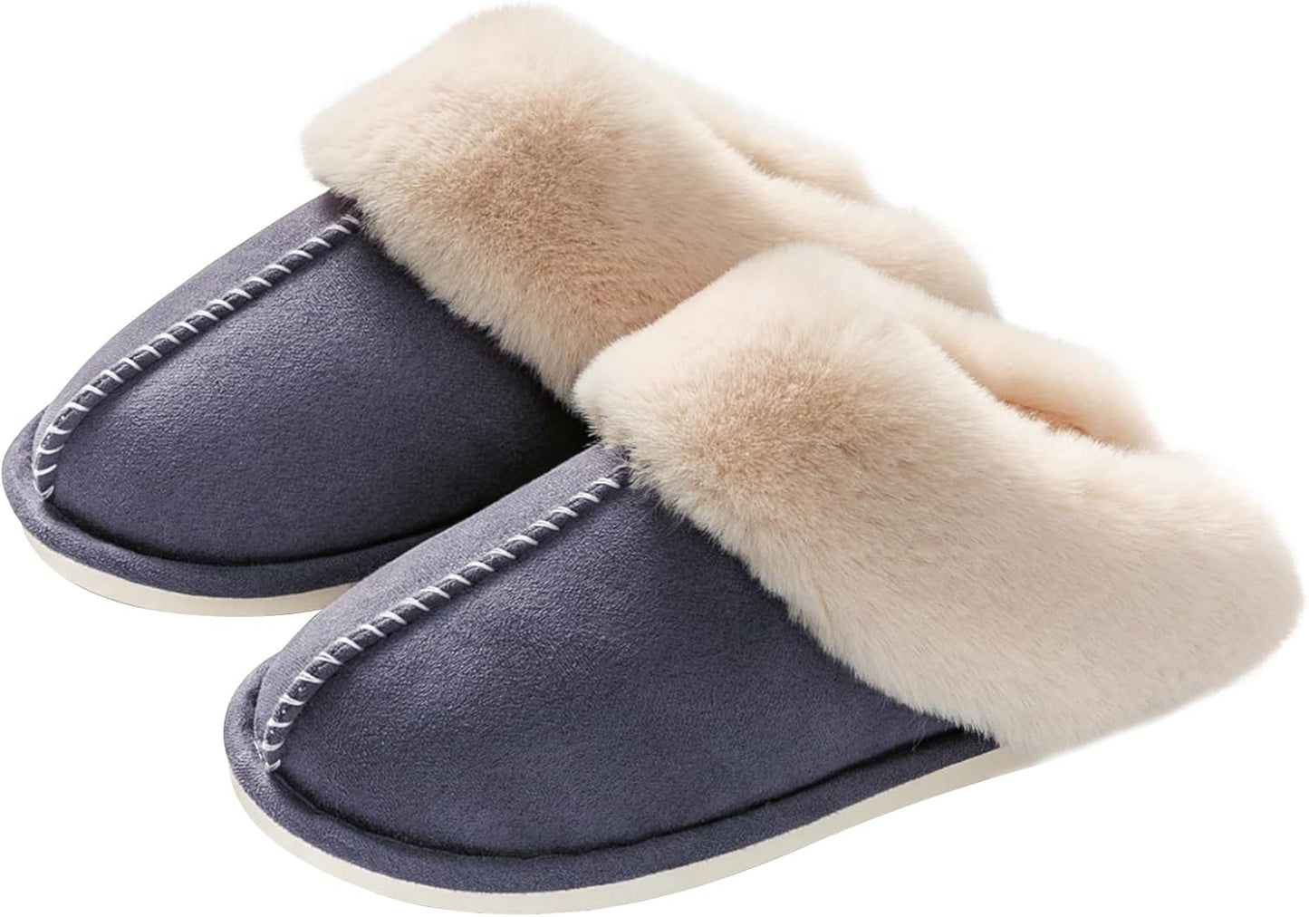 Womens Slippers with Fluffy Fur Soft Memory Foam House Shoes, Christmas Gifts Christmas Slippers for Women Mom Grandma