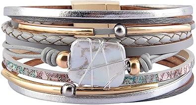 Leather wrap bracelets