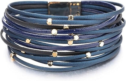 Leather wrap bracelets