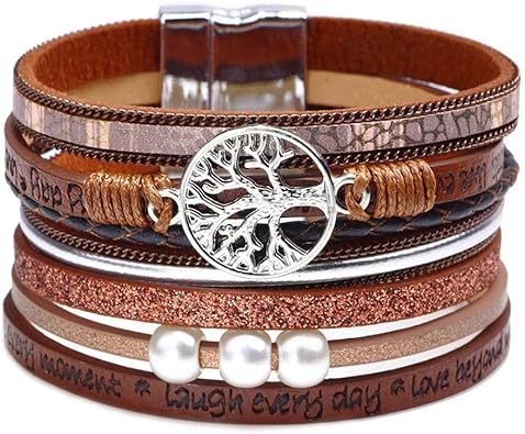 Leather wrap bracelets