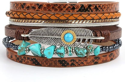 Leather wrap bracelets