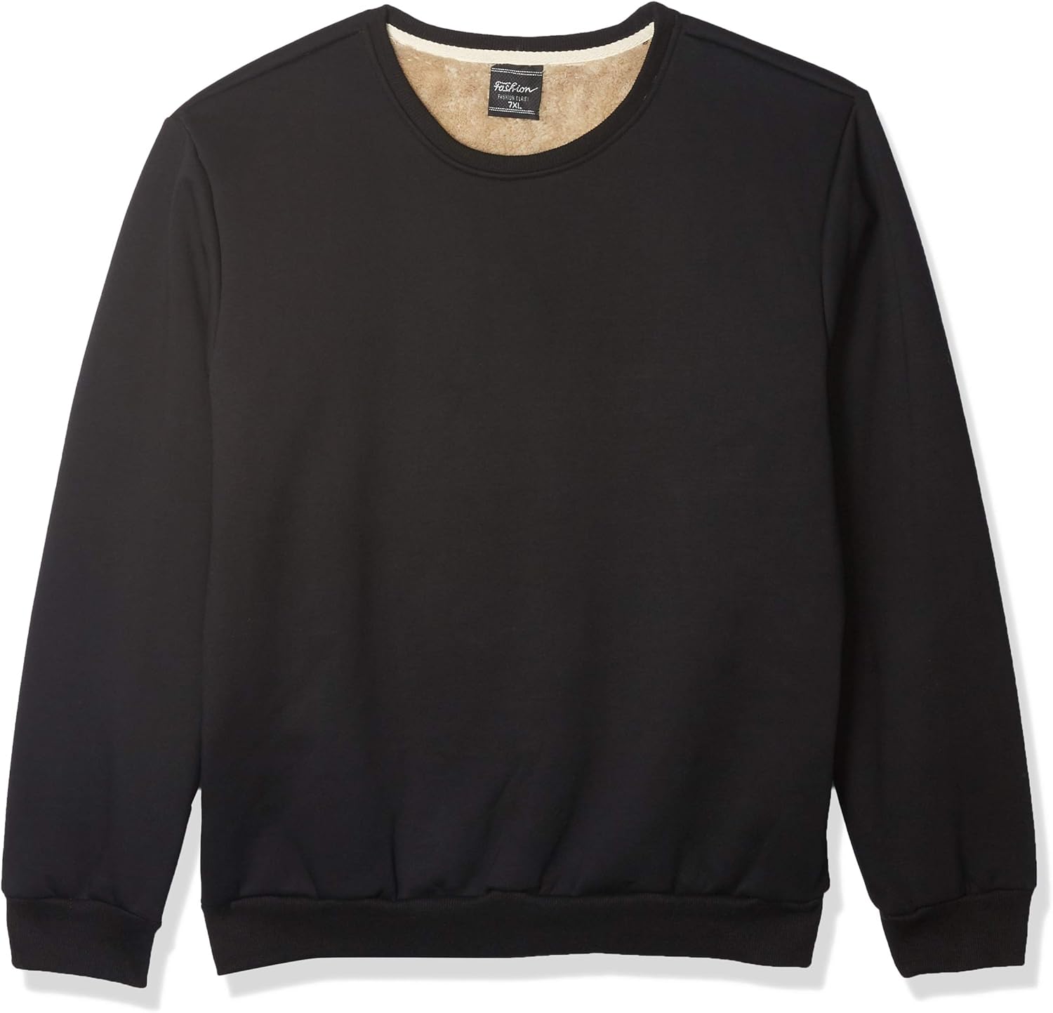 Men'S Fleece Sweatshirts Warm Sherpa Lined Heavy Thicken Underwear Winter Crewneck Pullover Tops Shirts