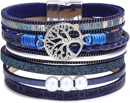 Leather wrap bracelets