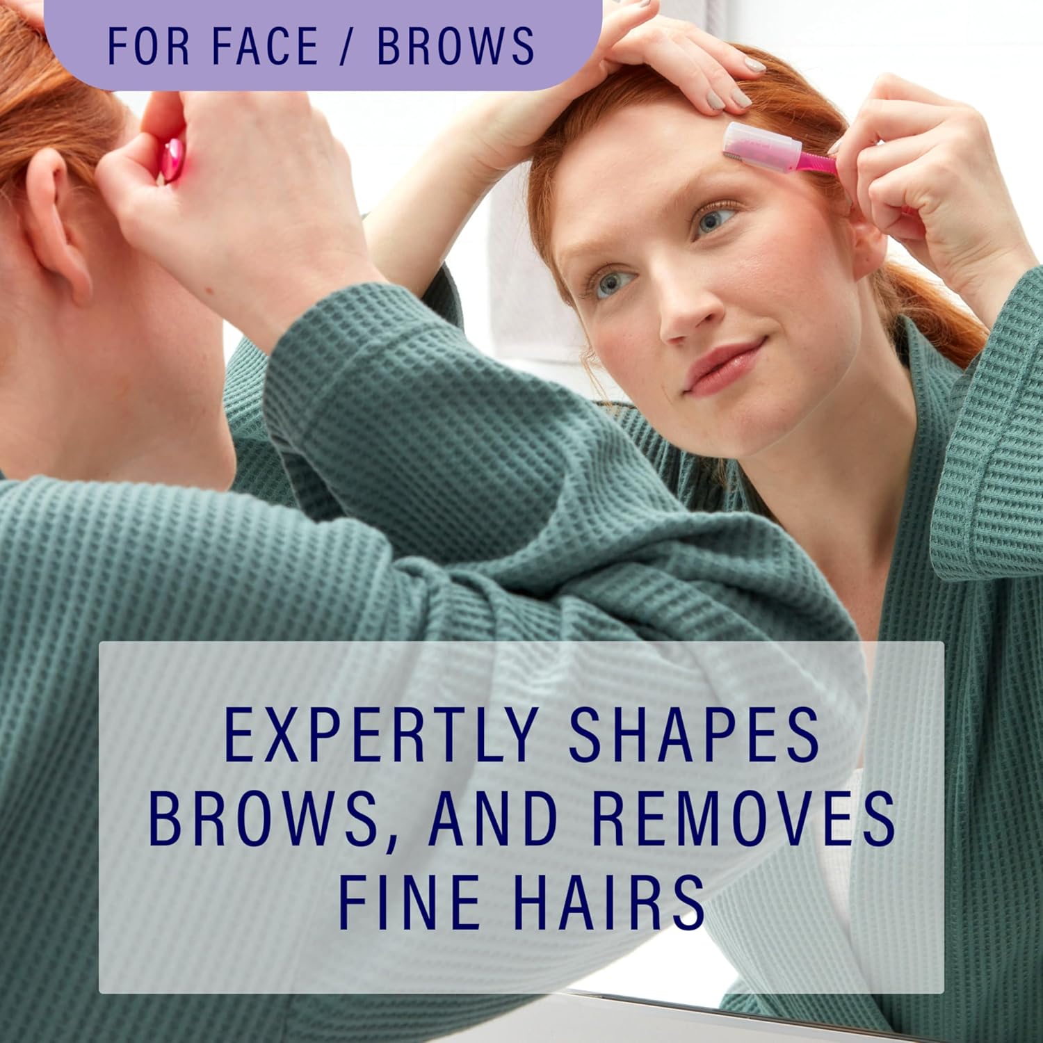 Hydro Silk Touch-Up Dermaplaning Tool with Precision Cover, 3Ct | Dermaplane Razor, Face Razors for Women, Peach Fuzz Remover