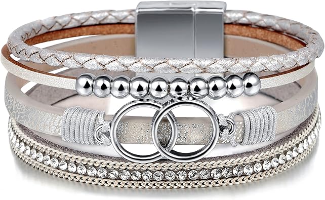 Leather wrap bracelets