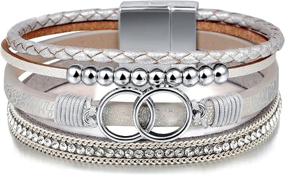 Leather wrap bracelets