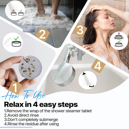 Shower Steamers Aromatherapy Birthday Gifts for Women -  8 Pcs Stocking Stuffers White Elephant Gifts for Adults Mom Men Teen Self Care with Natural Essential Oils Relaxation Home SPA Christmas