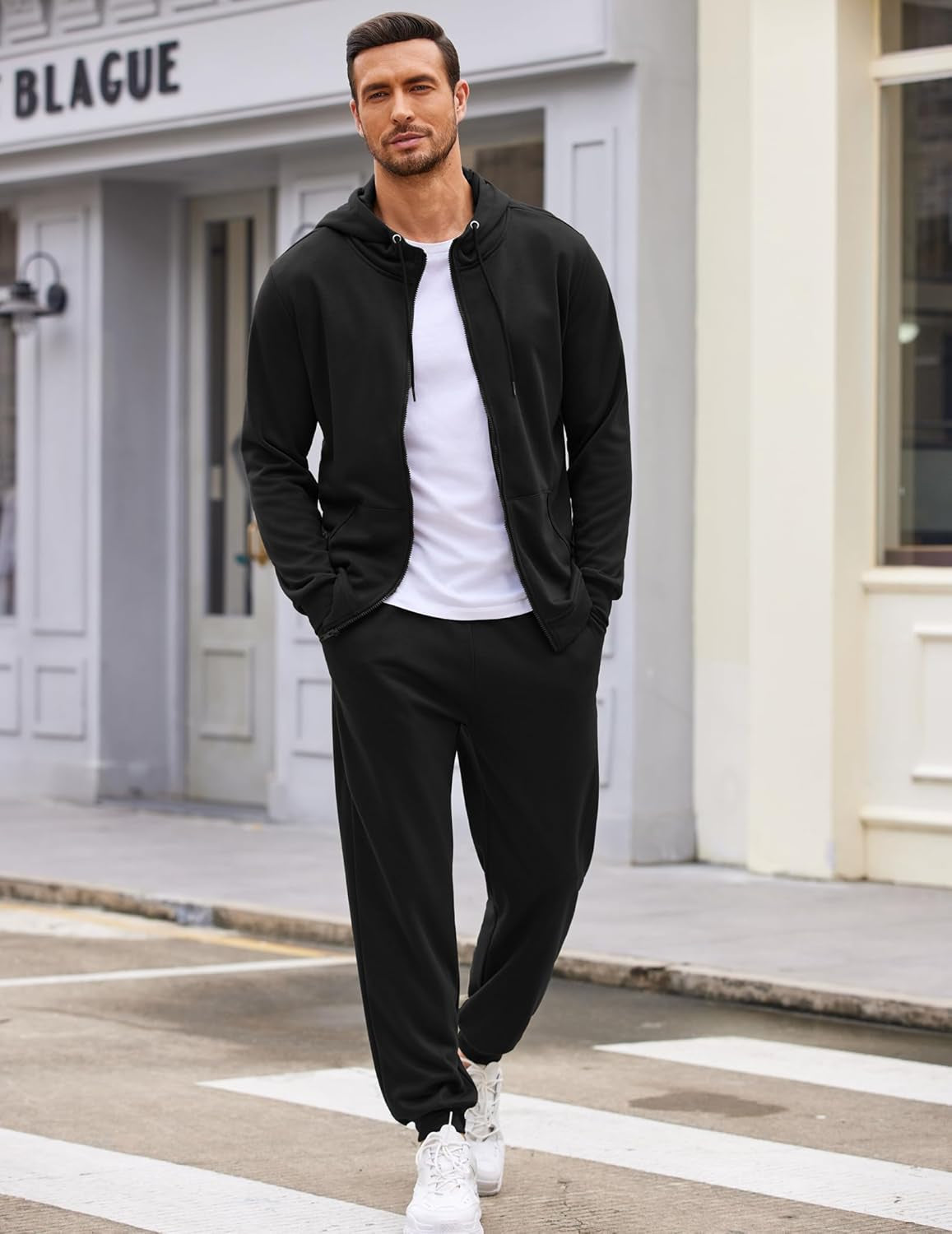 Sweatsuits for Men 2 Piece Tracksuit Sets Full Zip Hoodie Sweatpants for Men Casual Sports Jogging Suits S-4XL