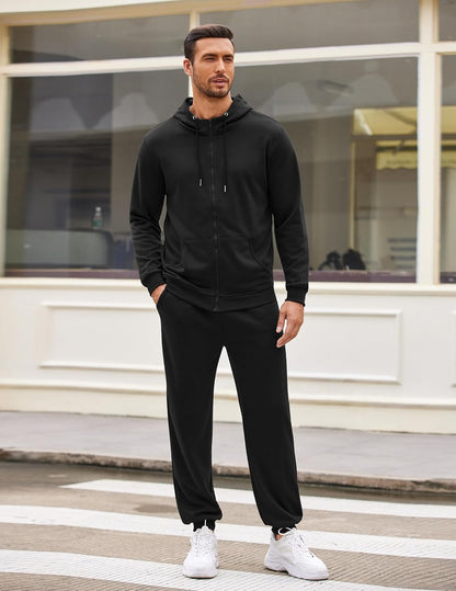 Sweatsuits for Men 2 Piece Tracksuit Sets Full Zip Hoodie Sweatpants for Men Casual Sports Jogging Suits S-4XL